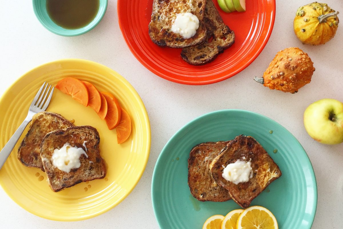 Pumpkin Spice French Toast with Coconut Butter