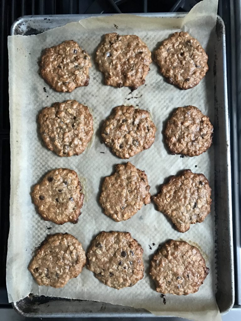 Healthy vegan chocolate chip cookie