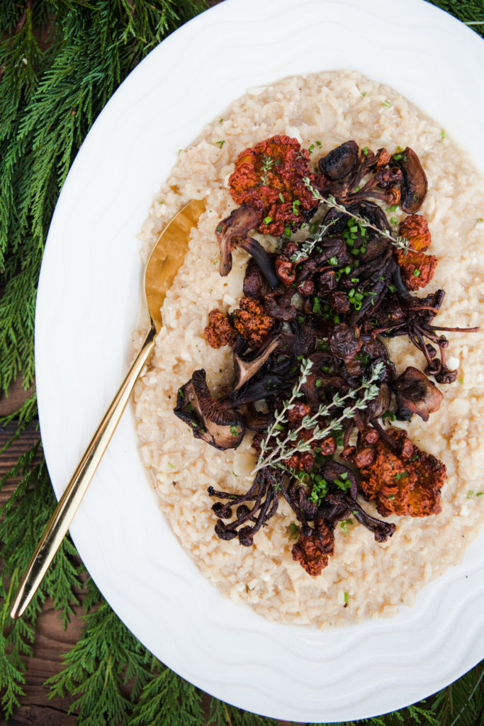 Creamy White Wine Risotto With Roasted Mushroom and Thyme Feel Good